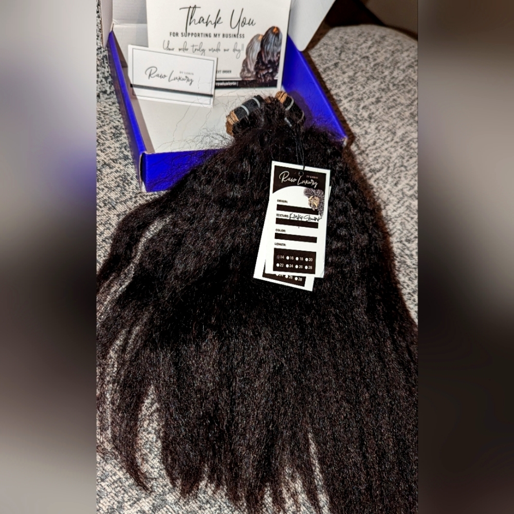 Raw Luxury by lorin tape in extensions kinky straight